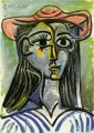 Femme au chapeau Buste 1962 Cubism